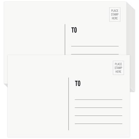 KTFNOMES 100 Blank Postcards for DIY Cover