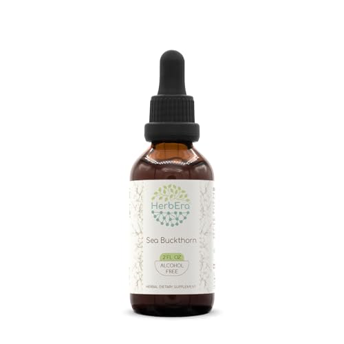 HerbEra Sea Buckthorn B60 Alcohol-Free Herbal Extract Tincture, Concentrated Liquid Drops Natural...