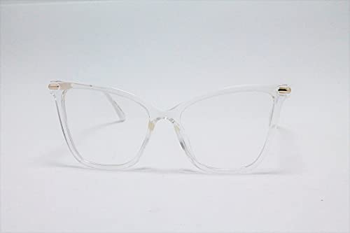 Óculos Armação Feminino Gatinho Com Lentes Sem Grau Ab-6815 Cor: Transparente