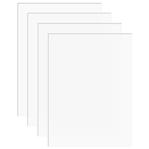 DARENYI 4枚セット 厚さ3mmアクリル板 透明 A4サイズ アクリル板 長さ297mm x 幅210mm 高透明 a4 板 保護フィルム付き