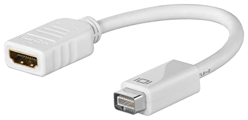 Goobay 51745 Adaptateur Mini DVI/HDMI, Blanc, 0.1m Longueur de Câble