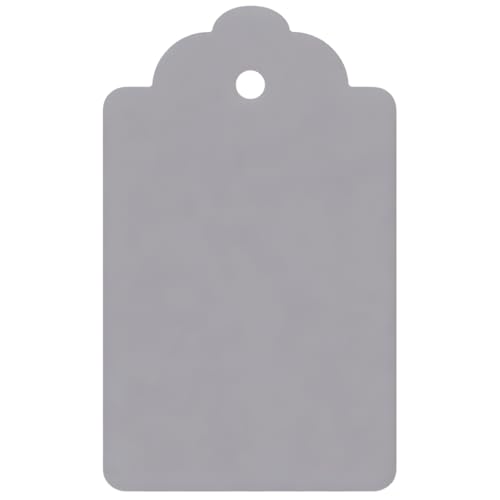 Image of CVANU 100pcs Premium Color Tag Blank Hanging with Pre-Punched Hole Tags for DIY Crafts, Gift Wrapping, Labelling & Writable Decorative Tags for All Occasions (2.85in X 1.7in) Grey1