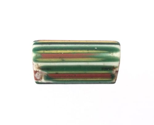 1PC Rare Venetian Antique Green 4Layers Chevron African Trade Beads