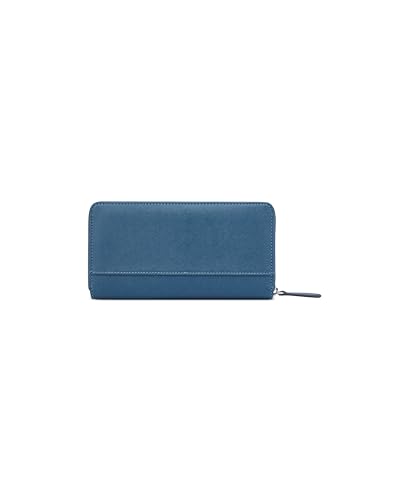 Image of Guess Navy Textured Zipper Viviette Medium Zip Around Wallet