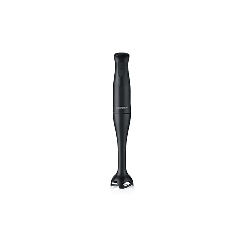 Severin Stabmixer zum Pürieren und Zerkleinern Mixstab abnehmbarer Mixfuß Turbotaste 2-Klingen-Messer einfache Reinigung rutschfester Griff für Smoothies Shakes Saucen 350W schwarz SM 3760