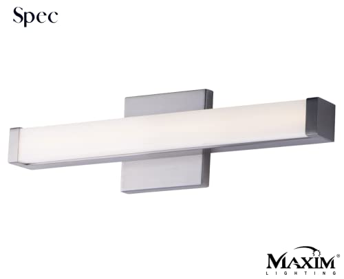 Image of Maxim Lighting Spec Bath Vanity Light | Satin Nickel Aluminum Finish | Contemporary Indoor Light Fixture | Ideal for Bathrooms & Powder Rooms | Dimmable | Home Decor Light Fixture | 52000SN