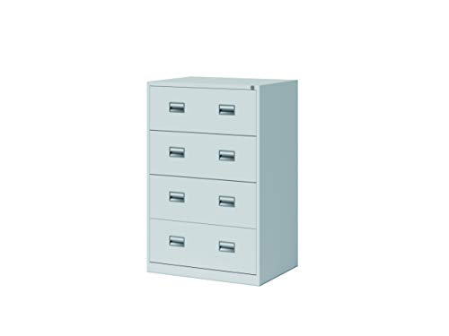 BISLEY Hängeregistraturschrank ECO, doppelbahnig, DIN A4, 4 HR-Schubladen, Farbe lichtgrau