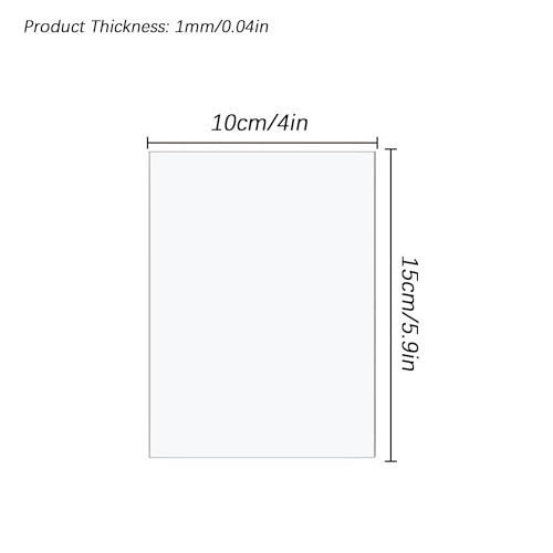 Xfjsak SLBLB1015 10 Pack 4X6 Inch Clear Acrylic Sheet 1Mm Thick, Clear Plexiglass Sheet, Plastic Plexiglass Board Acrylic Board thumb #1