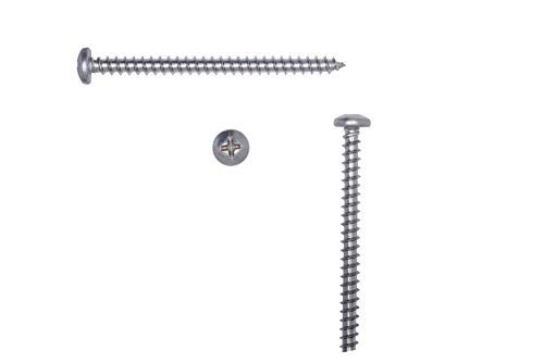 Tornillo para madera Bolt Dropper #10 X 2-1/2" cabeza pan Phillips, acero inoxidable 18-8 (304), paquete de 25 piezas miniatura 7