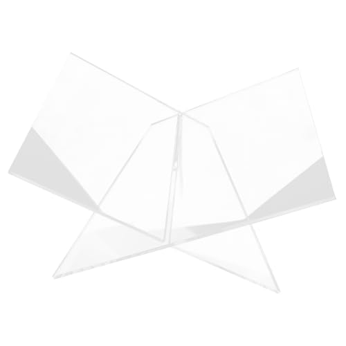 Ciieeo Cooking Book Holder Stand Kitchen Book Rack Acrylic Reading Stand for Bible/Textbook x Shape