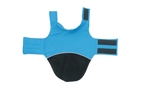 Image of The Pets Company Dog Winter Coat Jacket, Clothes, Windproof, Light Weight, Washable, Ultra Warm Thick Fleece Lined Dog Vest for Cold Weather Protection, (Reversible Blue, X-Large - 28 Inch)