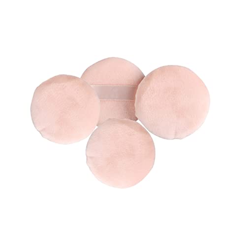 Gatuida 4pcs Round Loose Powder Puff Makeup Sponge Puff No Fluorescent for Face Large Size Gentle Application for Delicate