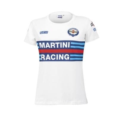 Camiseta Lady Martini-R Sparco blanca talla M ideal para lucir en eventos de motor