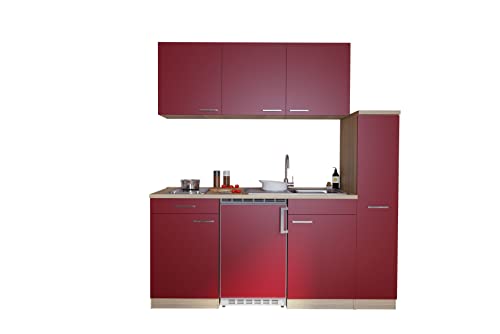 Küche Miniküche Singleküche Küchenzeile Eiche Rot Luis 180 cm Respekta 6 Küche Miniküche Singleküche Küchenzeile Eiche Rot Luis 180 cm Respekta
