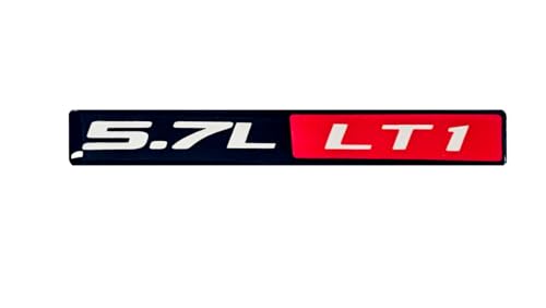 Image of Pair Set LT1 5.7L Engine Emblem 3D Badge Decal NAMEPLATE Sticker (Red)