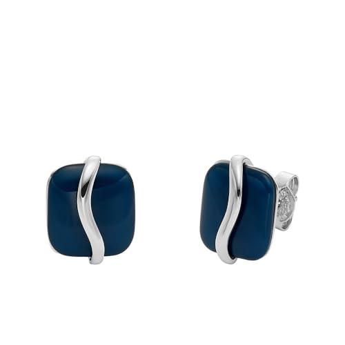 Skagen Womens Sofie Sea Glass Blue Organic-Shaped Stud Earrings SKJ1810040