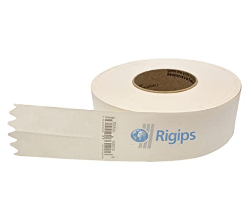 Rigips® Papier Fugendeckstreifen [52mm x 23m Rolle] Papier-Bewehrungsstreifen Reißfest | Fugenband für Gipskartonplatten im Trockenbau