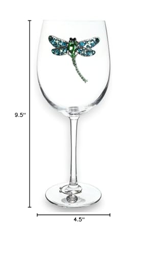THE-QUEENS-JEWELS-Dragonfly-Jeweled-Stemmed-Wine-Glass-21-oz-Unique-Gift-for-Women-Birthday-Cute-Fun-Not-Painted-Decorated-Bling-Bedazzled-Rhinestone THE QUEENS JEWELS Dragonfly Jeweled Stemmed Wine Glass 21 oz Unique Gift for Women Birthday Cute Fun Not Painted Decorated Bling Bedazzled Rhinestone