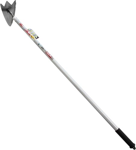 千吉 アルミ柄マルチ三角ホー ステンレスヘッド 柄長1200mm刃長230mm 軽量(700g) 穴掘り 除草 土均し 土寄せ 畝立て