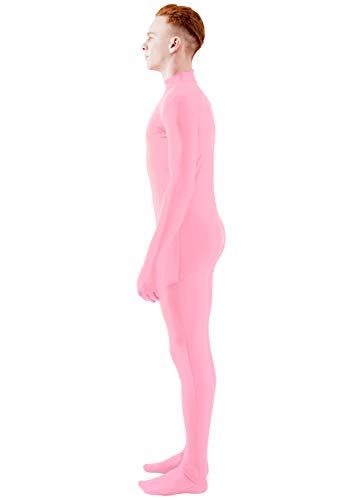 Image of Ensnovo Mens Mock Neck Full Body Unitard Spandex Zentai Suits Costumes