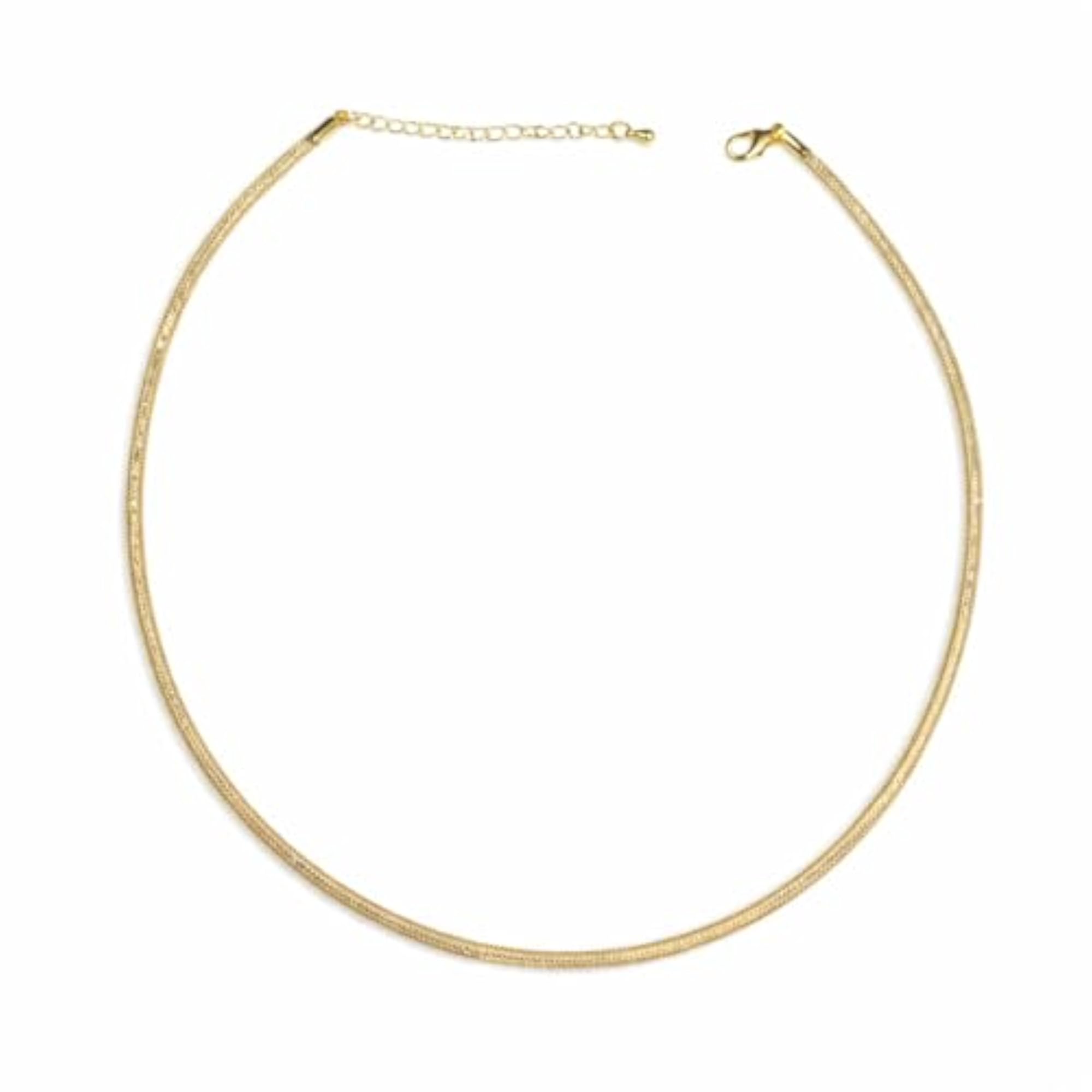 Women's Diamond Studded Stiff Chain Necklace, Gift for Her