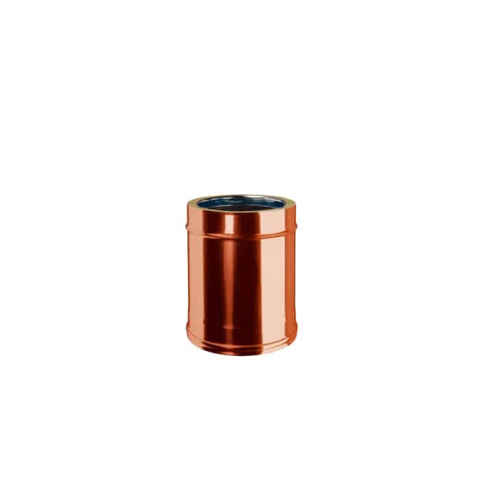Elemento lineare 330 mm doppia parete rame coibentata lana minerale - Diametro: 80mm