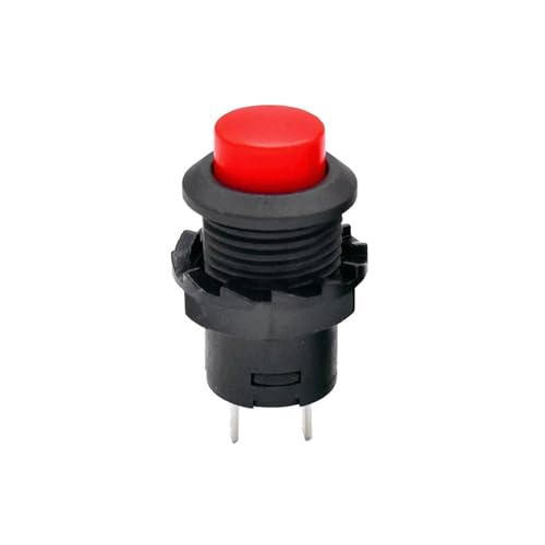 Drucktaster rund Taster 12mm DIY Druckschalter AC 1,5A/230V 12V NON-Momentan button Taster | Rot