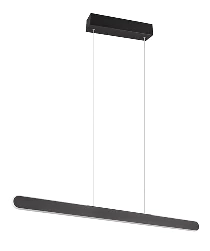 Trio Leuchten Pendelleuchte Helios 343310131, Metall Schwarz matt, inkl. 28 Watt LED, Touch Dimmer, Lichtfarbe einstellbar