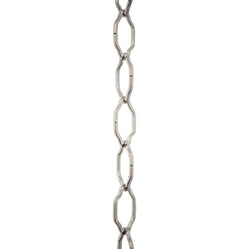 Image of RCH Hardware CH-S57-30-PN Steel Chandelier Chain, Polished Nickel (1 Foot)