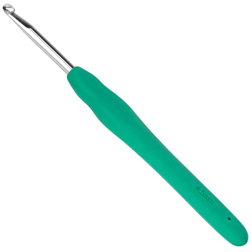 Totofy agujas crochet 4.5 mm,ganchillos crochet con mango suave ergonómico, agujas ganchillo adecuado para principiantes y entusiastas del ganchillo