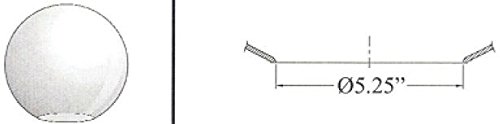 Image of 14 Inch white Acrylic with 5.25 Inch Neckless Opening