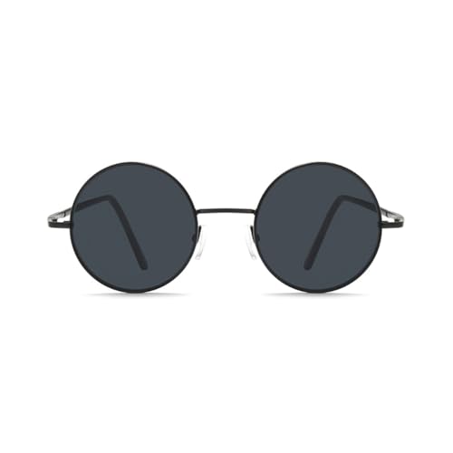 Fashion Retro Mini Small Round Black Sunglasses Suit for Mens Womens Circle Lens UV400 Protection Glasses2