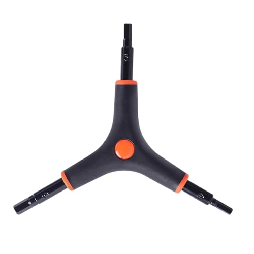 六角工具セット | ヘキサゴンレンチ | トリプルヘッドレンチ Y型スチールヘキサゴンレンチ 3ヘッド付き ノンスリップグリップ 多機能六角ツール 人間工学に基づいたポータブル修理用品 効率的な修理