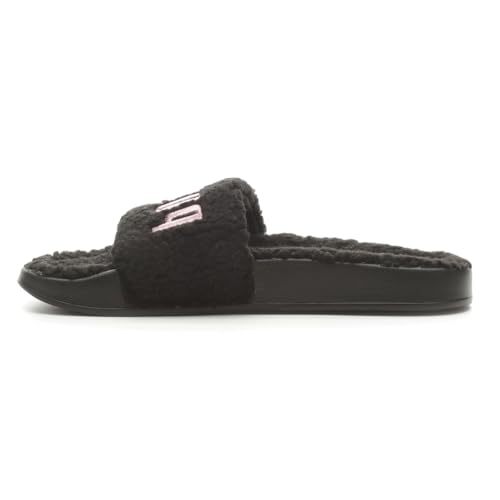 PUMA Womens Leadcat 2.0 Ylm Sherpa Slide Casual Sandals Casual Low Heel 1-2" - Black3