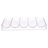 BESTonZON 1pc Acrylic Poker Chips Storage Box Chip Tray Organizer for Tidy Tables Lightweight Design for and Practical Storage