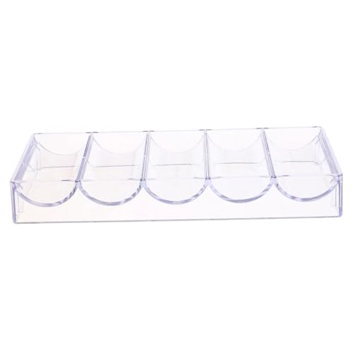 BESTonZON 1pc Acrylic Poker Chips Storage Box Chip Tray Organizer for Tidy Tables Lightweight Design for and Practical Storage