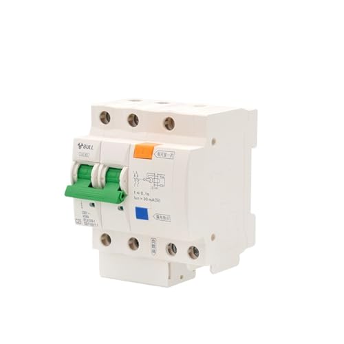 Protecteur de fuite 50A avec disjoncteur miniature 2P contre les surcharges