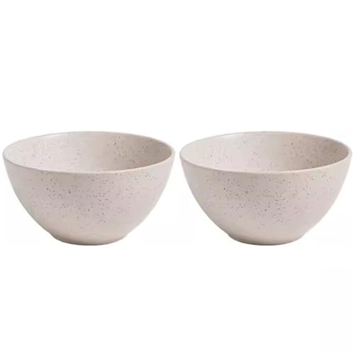 Japanese Style 6 inch Ceramic Soup Bowl Noodle bowl - 2Pcs Small Cereal Bowls