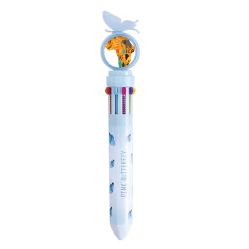 Stylo à bille rétractable multicolore au design savane africaine pour écoliers