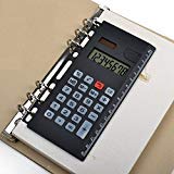 Chris-Wang Portable Pocket Calculator Ruler for Universal 2, 3, 4, 6 and 9 Rings Binder Planner/Notebook/Personal Organizer/Planner