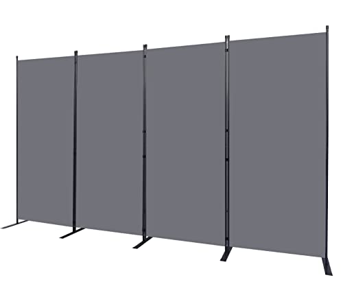 Room Divider 6FT Portable Room Dividers and Folding Privacy Screens, 136'' W Fabric Divider for Room Separation, 4 Panel Partition Room Dividers Freestanding Wall Divider Screen for Dorm Studio Office