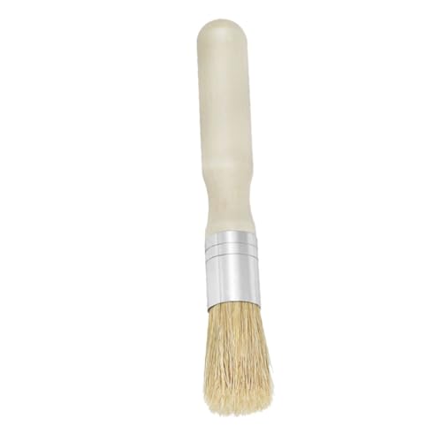 HOMSFOU Stencil Brush Round Head Wooden Handle Small Brushes for Acrylic Oil Painting for Art Crafts Durable Bristle Hair Easy Grip for Adults