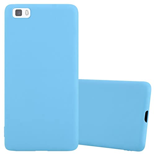 Cadorabo Custodia per Huawei P8 LITE in CANDY BLU - Morbida Cover Protettiva Sottile di Silicone TPU con Bordo Protezione - Ultra Slim Case Antiurto Gel Back Bumper Guscio