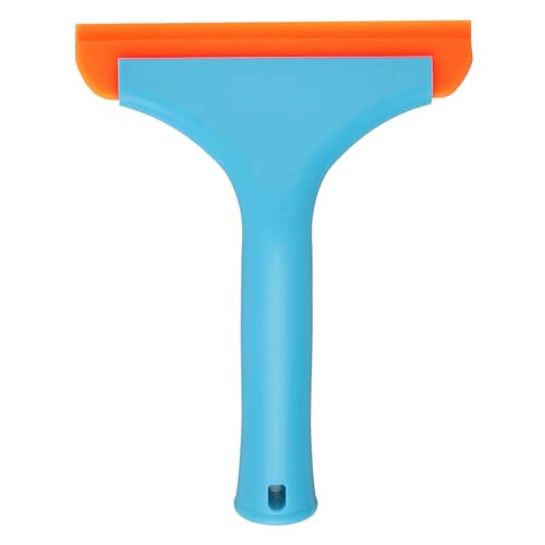Image of HARFINGTON Squeegee 6 Inch Length Auto Water Blade Shower Squeegee with Non-Slip Handle for Windshield Window Cleaner Glass Door, Blue