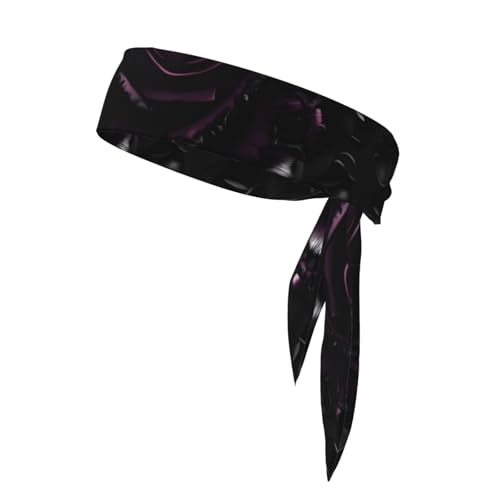 Diadema deportiva multifuncional con estampado de rosas góticas, transpirable, absorbe el sudor, para hombres y mujeres