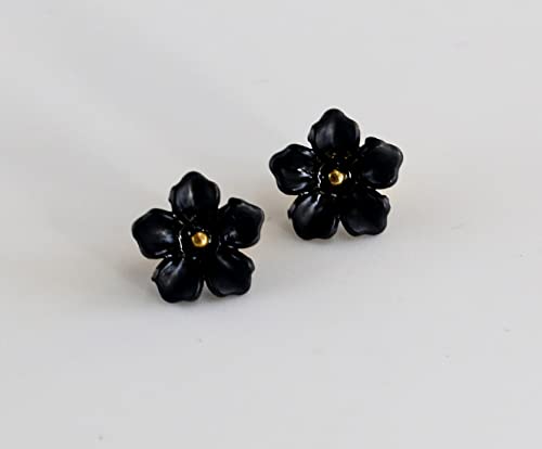 Ganssia Flower Buttons For Sewing Plastic Craft Button 13Mm(0.52 Inch) Black Pack Of 30Pcs #TOP1