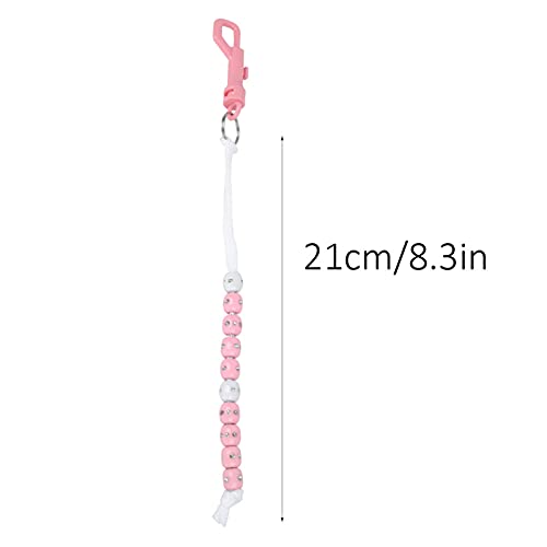 Contador de Puntos con Cadena de Cuentas Pissente, Nylon con Piedras Artificiales Brillantes, Negro o Rosa, Fácil de Transportar miniatura 7