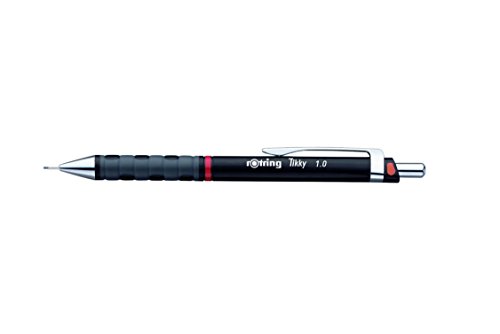 Image of Rotring 1.0mm Mechanical Clutch Lead Pencil | Tikky | for Smooth Writing Drafting Drawing | Black Barrel | Stationery