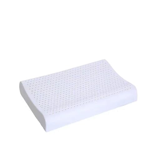 PUYUNA Almohada de látex, Almohada de látex Natural Puro con protección Cervical for el Cuello, Almohadas corporales correctivas for masajes de Columna for Dormir (Multicolor-1)(Multi Colored 3)