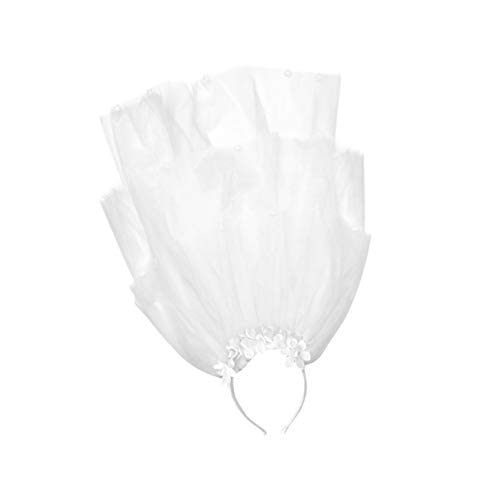 Girls First Communion Headband Veil Wedding Hair Wreath Floral Headdress Photo Props Photography Decor For Wedding Party White4